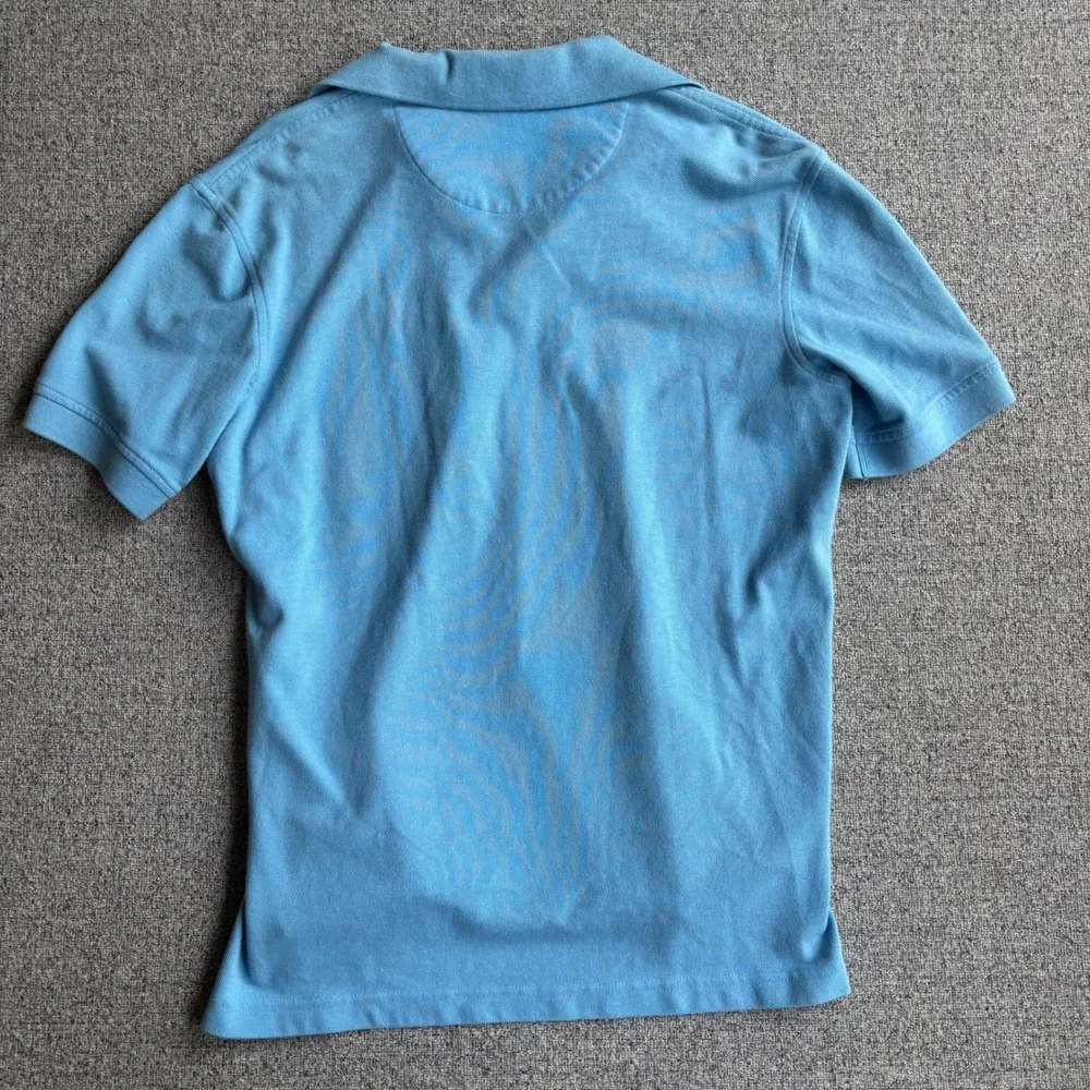 Polo Ralph Lauren Polo Shirt Mens M Short Sleeve Light Blue Red Pony Logo Cotton